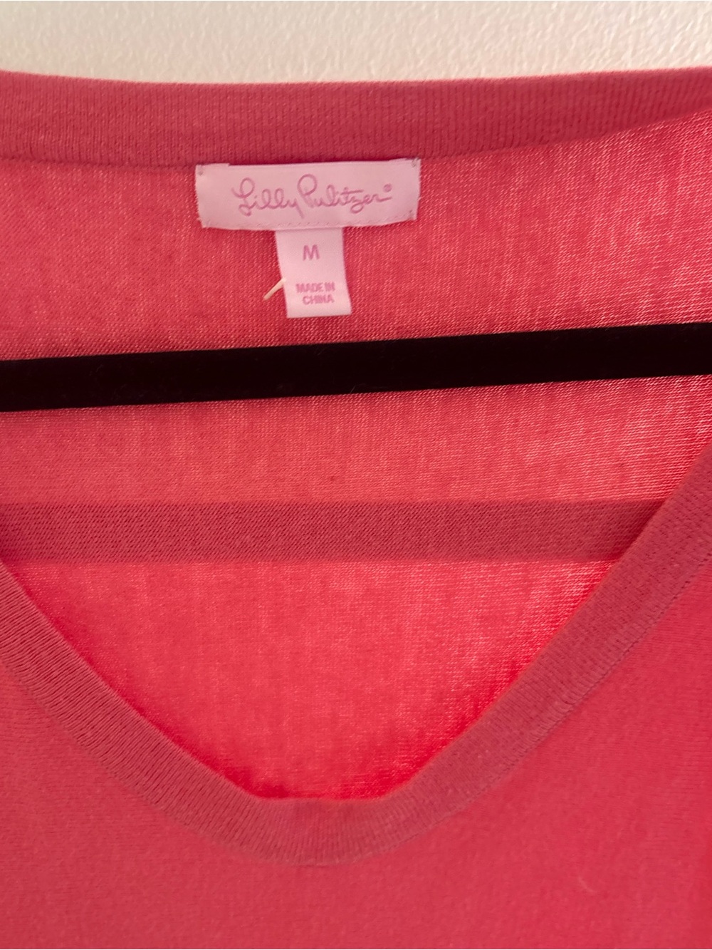 Lilly Pulitzer Coral V-Neck Lightweight Knit Sweater - Picture 7 of 7
